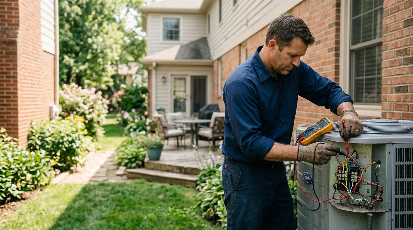 HVAC technician working near Shelter Island, NY